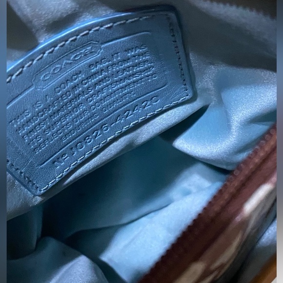 Coach Swing Bag Crossbody Signature Coated Canvas Leather Brown/Cream Patterned - Picture 5 of 16